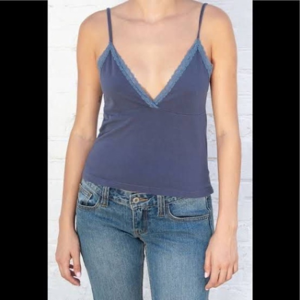 Brandy Melville Amara Navy Lace Tank